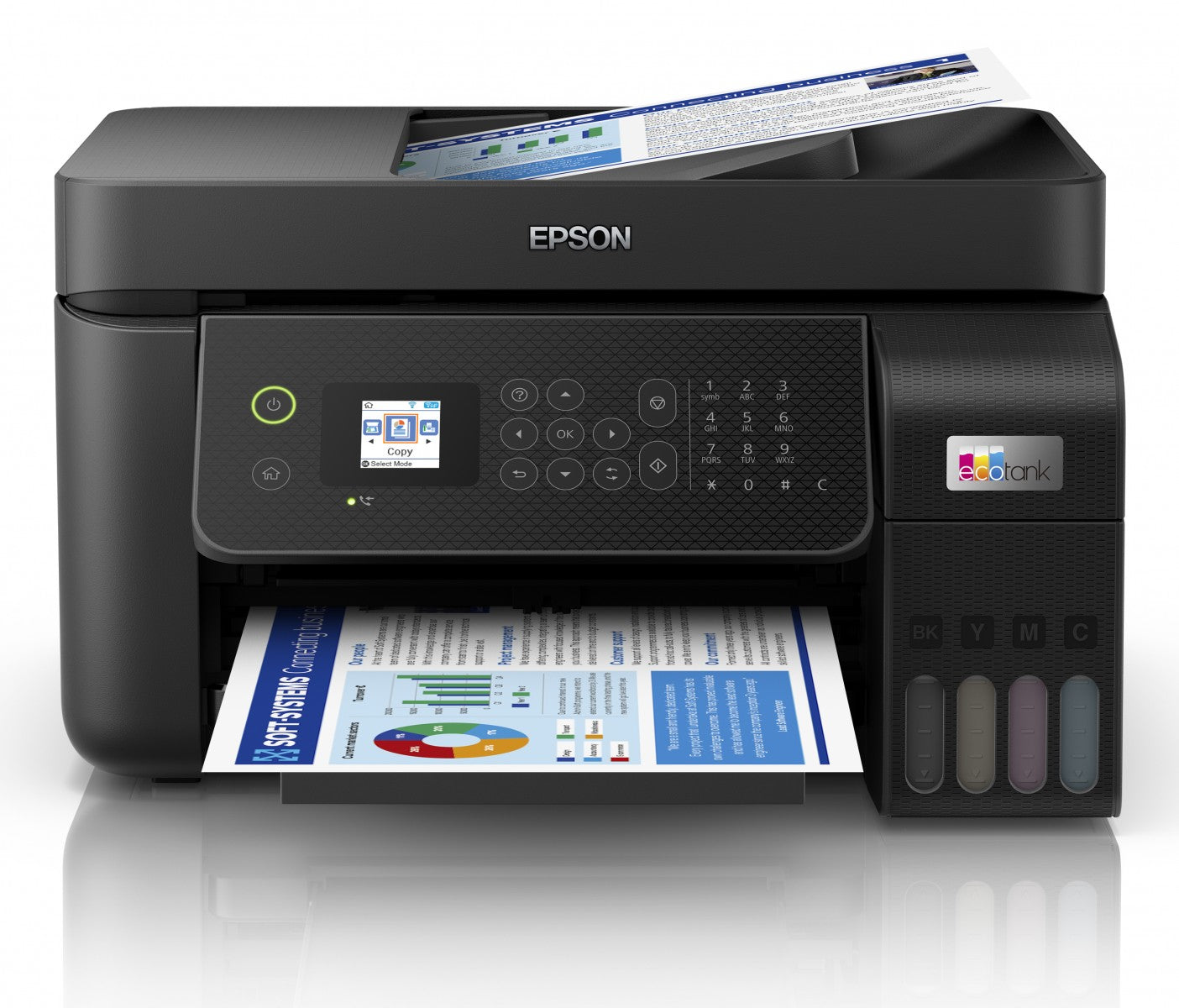 EPSON EcoTank ET-4800 MFP colour inkjet refillable A4 10ppm Print 100sheets USB LAN Wi-Fi Black