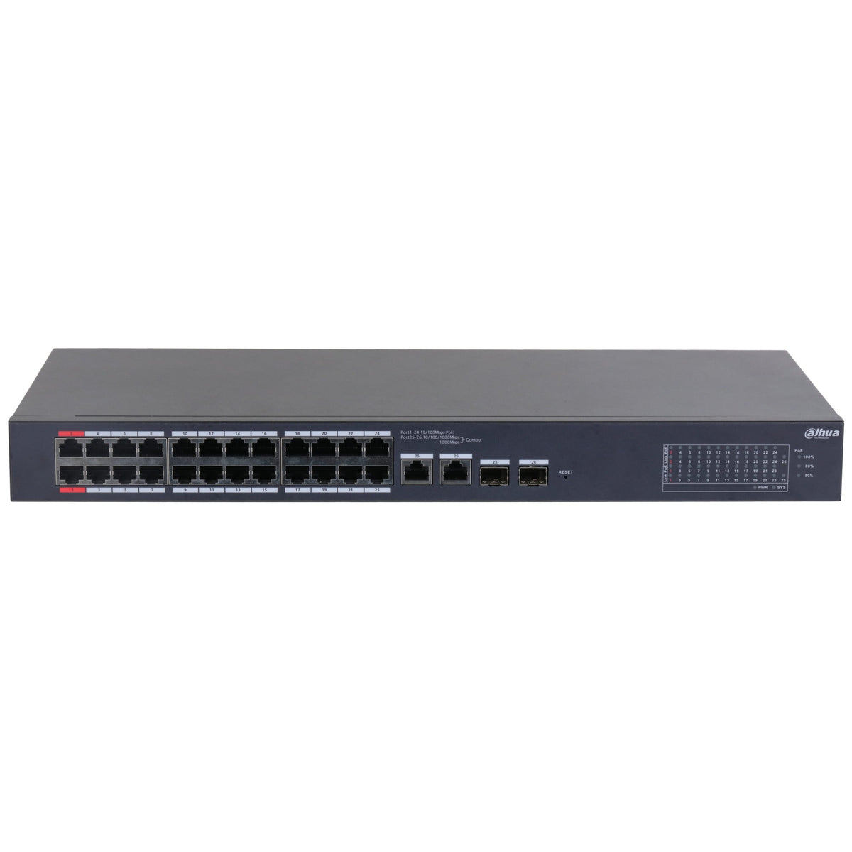 Dahua CS4226-24ET-375 26-port switch de bureau géré dans le cloud avec 24 ports PoE