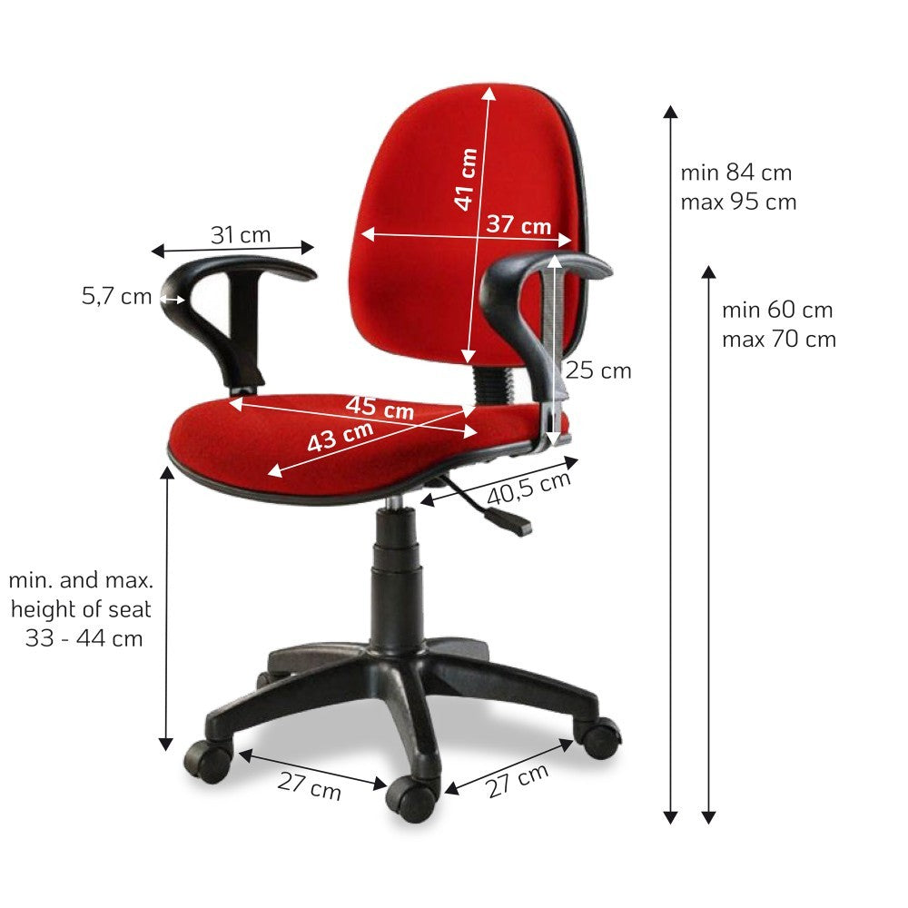 Techly ICA-CT MC04RE Chaise de bureau rouge