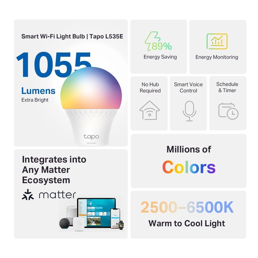 TP-LINK Smart Light Bulb Multicolor Matter