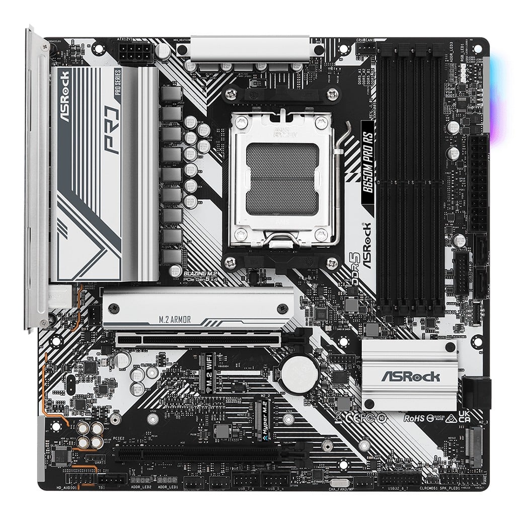 ASRock 90-MXBLP0-A0UAYZ Carte mere B650M Pro RS Micro ATX avec support DDR5