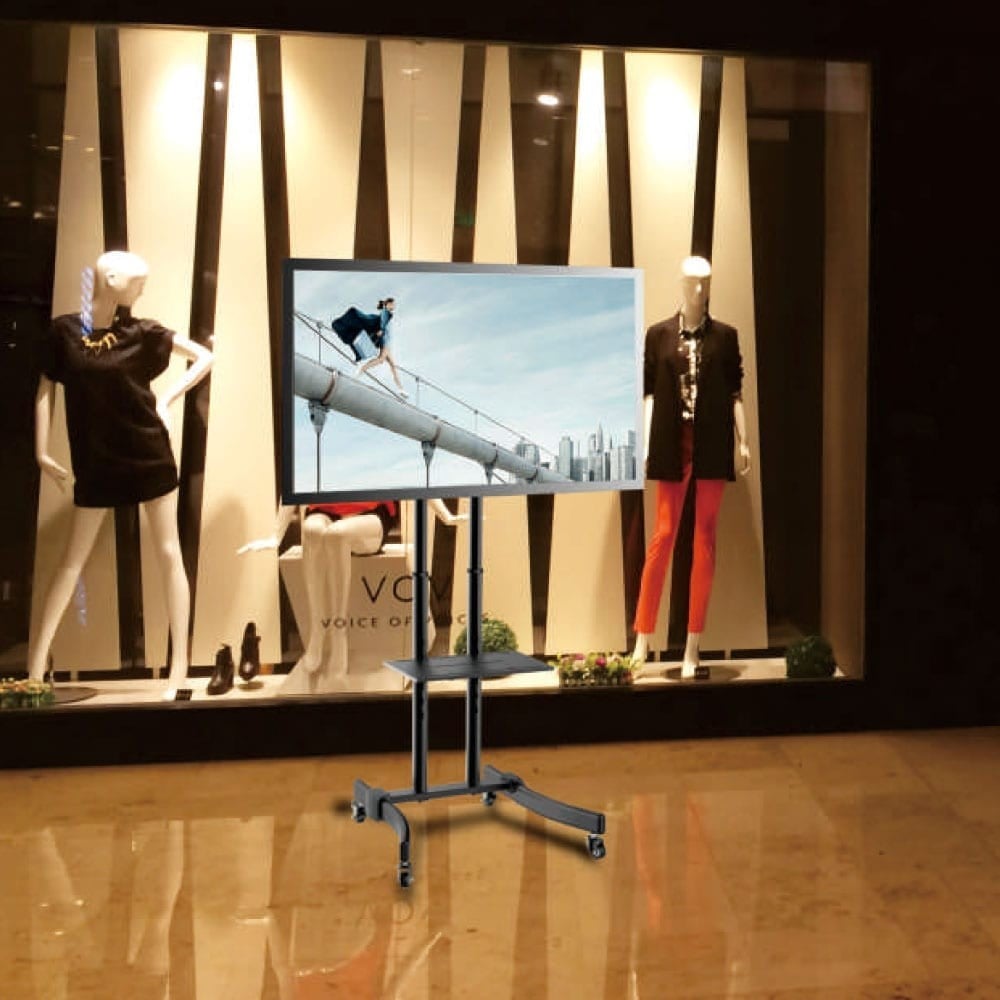 "Techly ICA-TR23 Support TV mobile 32-70"" jusqu'a 40kg étagere AV réglable"