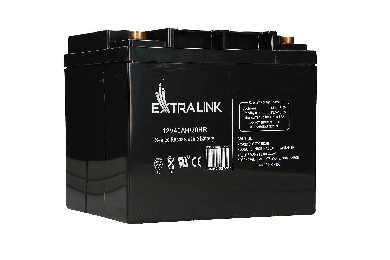 Extralink AKUMULATOR Battery ACCUMULATOR 12V 40AH - Batterie - 40.000 mAh Sealed Lead Acid (VRLA) 13,5 V 12 Ah