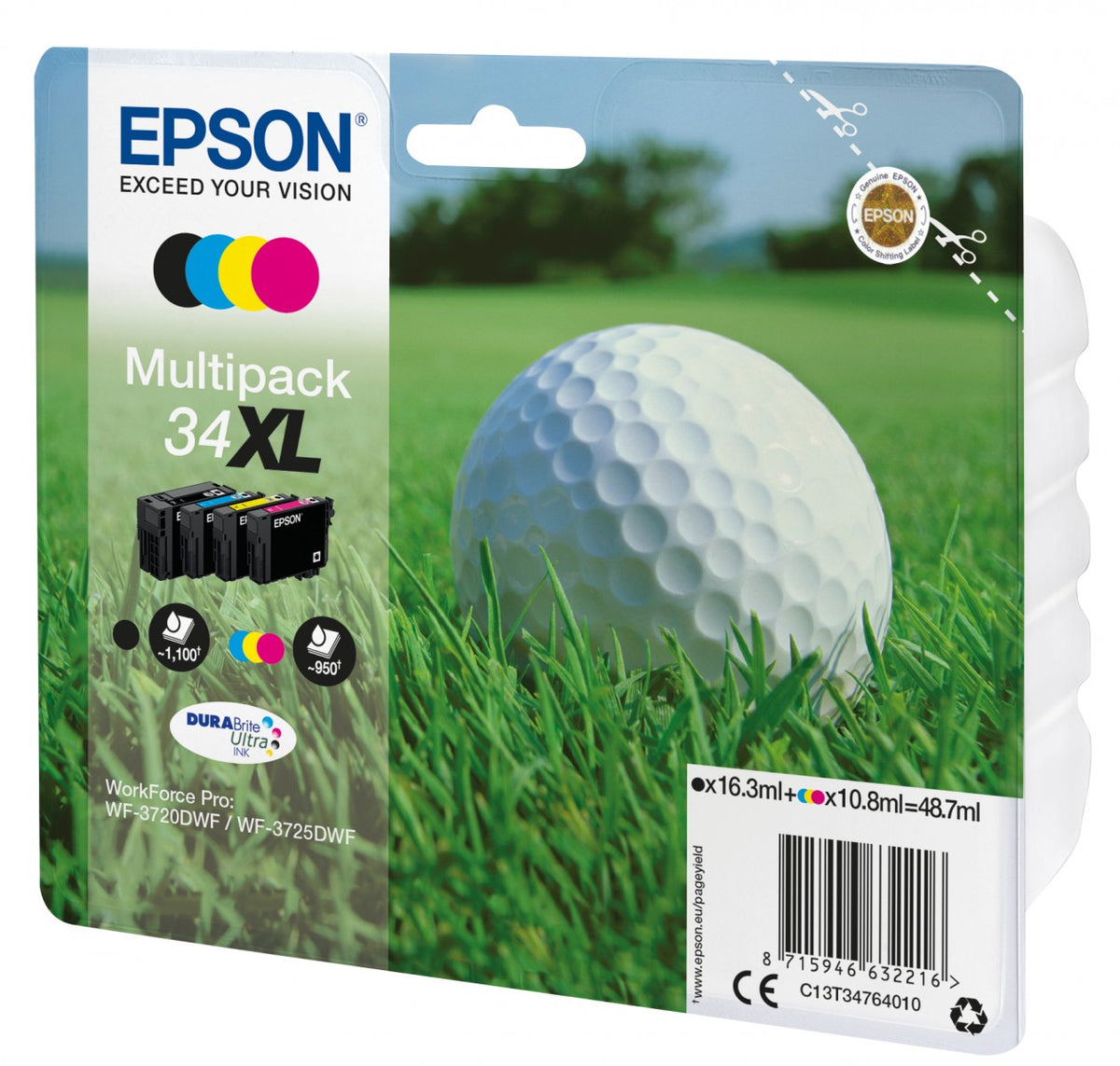 Ink/34XL Golf Ball CMYK