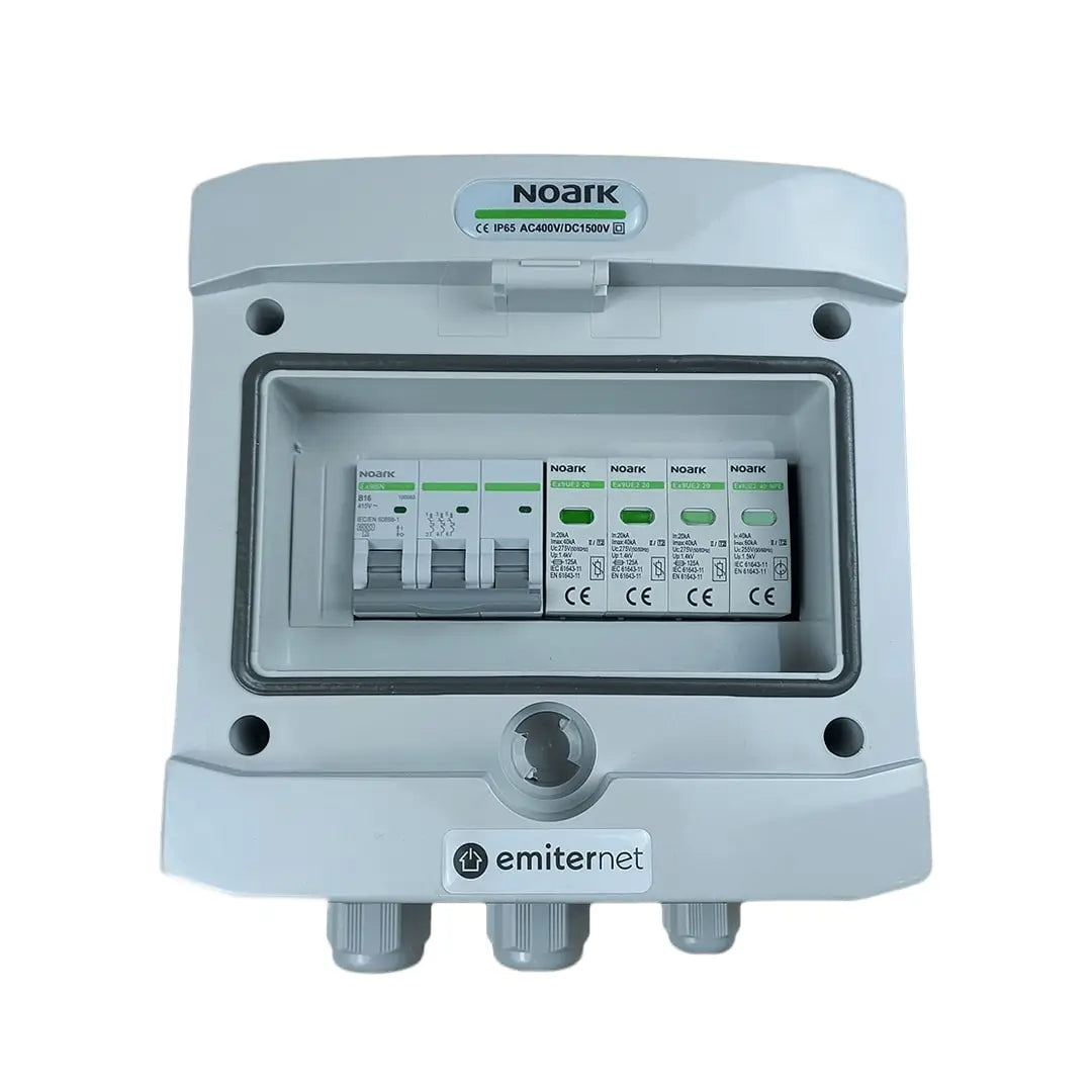 EMITER EM-55N_AC Tableau de distribution AC, IP65, SPD AC Noark type 2, disjoncteur de surcharge 16A 3-F