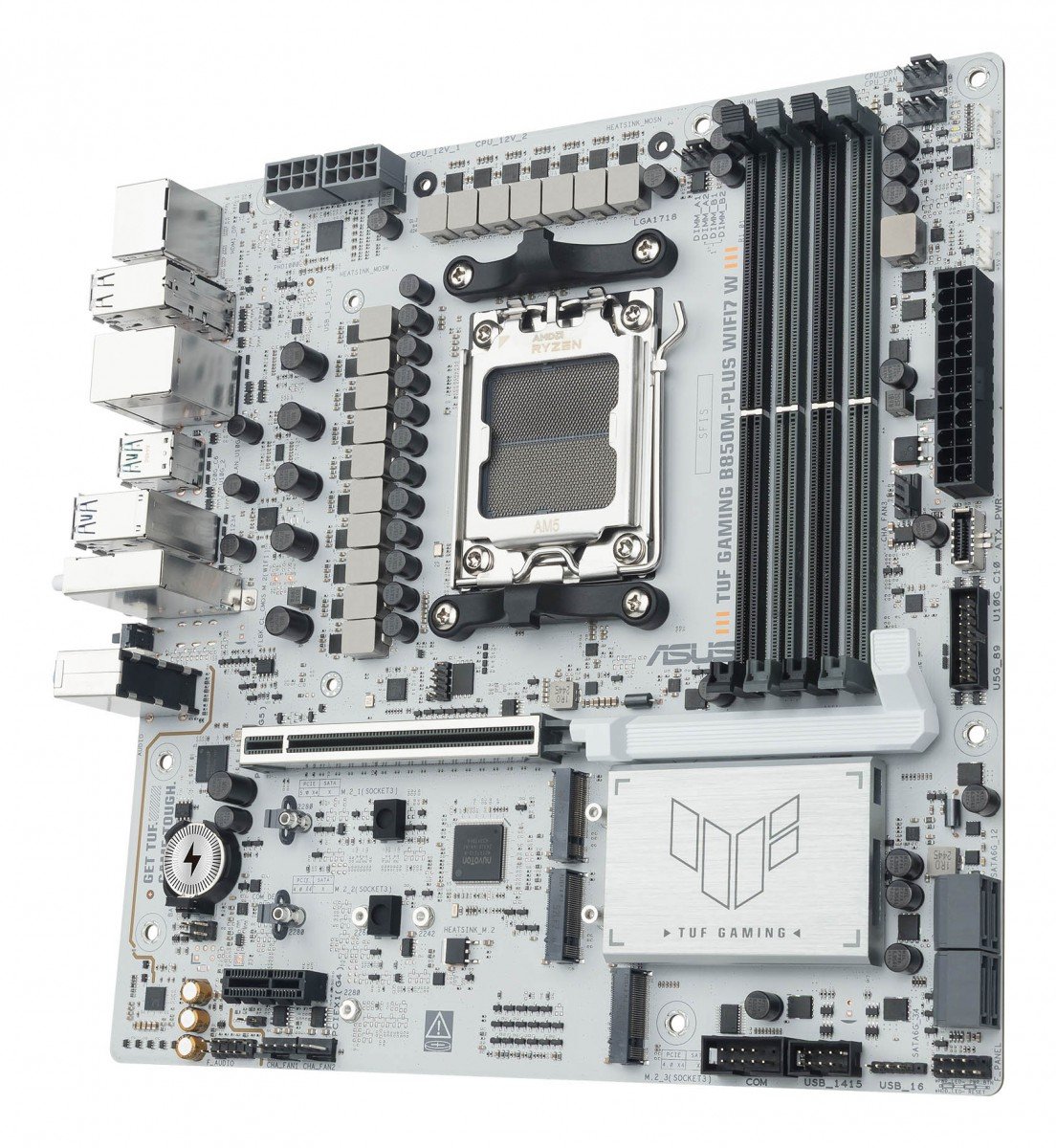 ASUS AMD TUF GAMING B850M-PLUS WIFI7 W Micro-ATX motherboard DDR5 PCIe 5.0 3xM.2 1xHDMI 1xDisplayPort