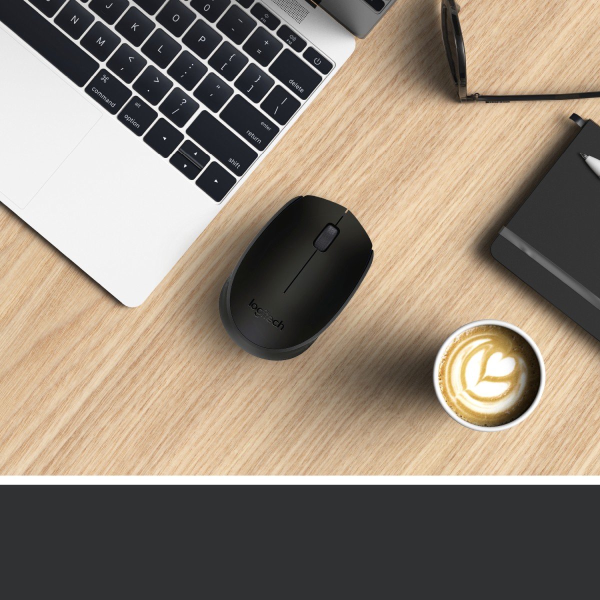 LOGITECH M171 Mouse right and left-handed wireless 2.4 GHz USB wireless receiver black