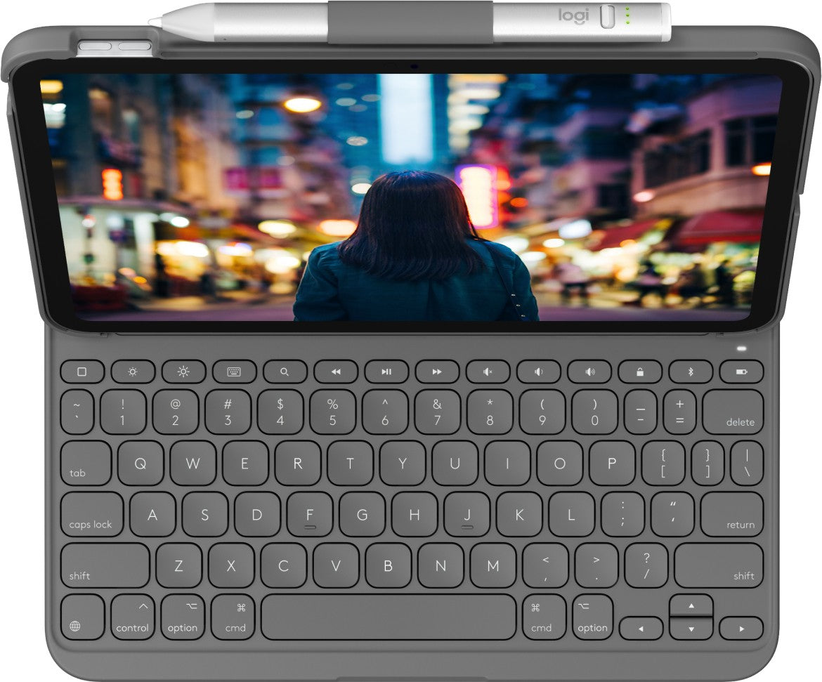 Logitech 920-011429 Slim Folio Clavier pour iPad 10e génération Gris