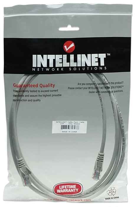 Intellinet Cat5e, 7.5m câble de réseau Gris 7,5 m U/UTP (UTP)