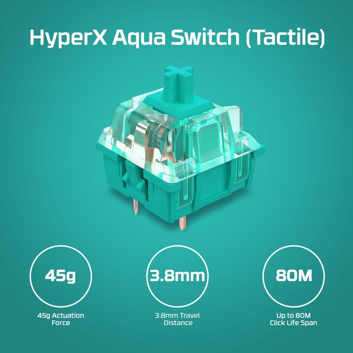 Clavier mécanique HyperX Alloy Origins RGB - interrupteurs HX Blue - QWERTY US INT