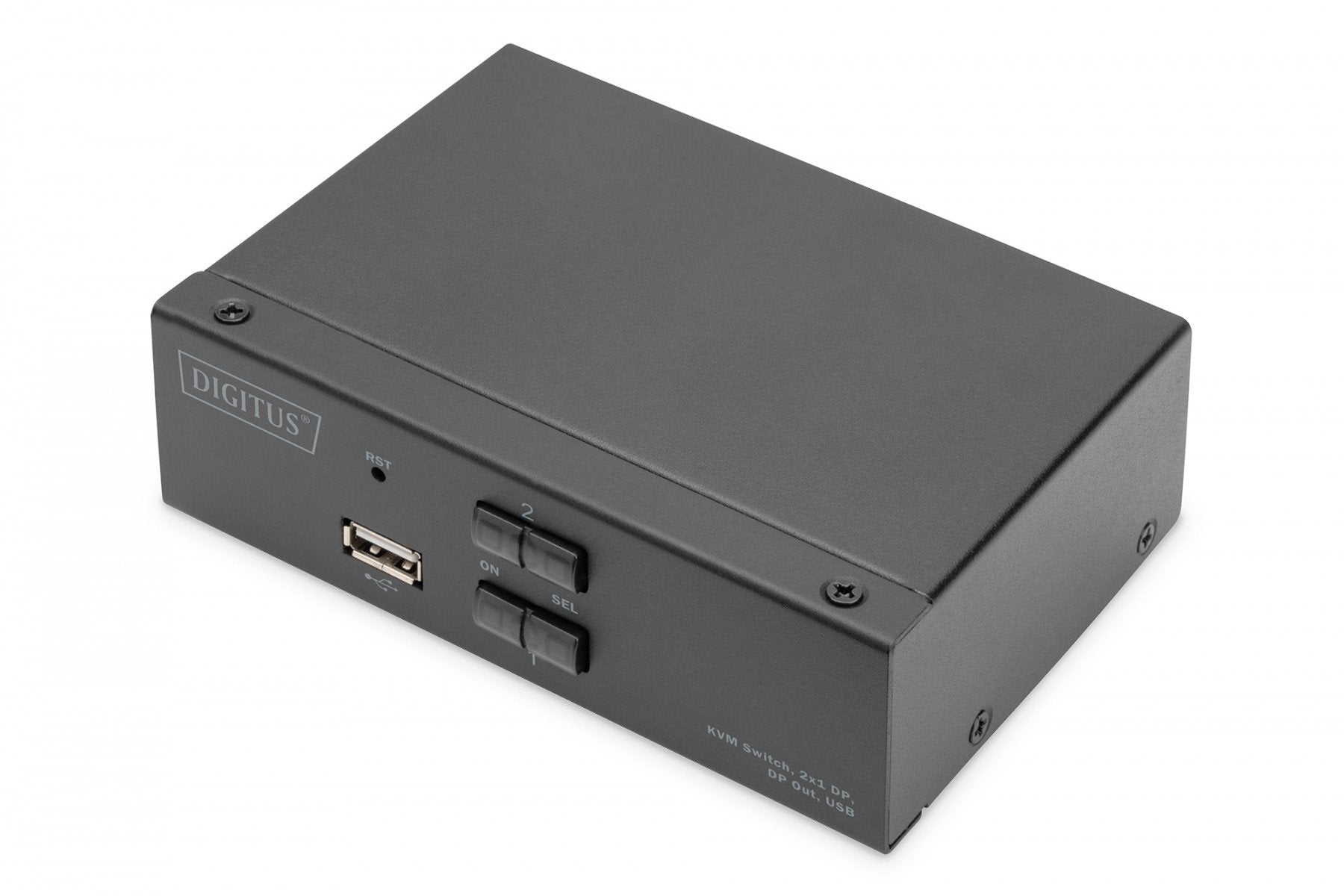 Commutateur KVM 2 ports, 4K 60Hz, 2xDisplayPort IN, 1xDisplayPort OUT, 2xUSB, 2xAudio IN&OUT