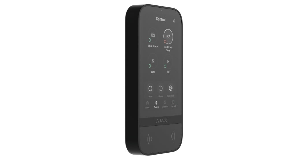 Ajax Systems 58454.148.BL1 Clavier Tactile Jeweller - clavier sans fil a écran tactile - noir