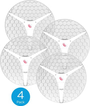 Mikrotik LHG XL 5 ac 4pack (LHG XL 5 ac with 27dBi 5GHz antenna, Dual Chain 802.11ac wireless, 716MHz CPU, 256MB RAM, 1x Gigabit LAN, POE, PSU, RouterOS L3) – a