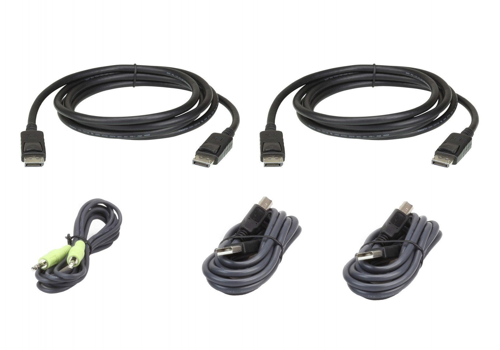 ATEN 2L-7D03UDPX5 CABLE KVM DualDisplayPort USB audio - 3 m