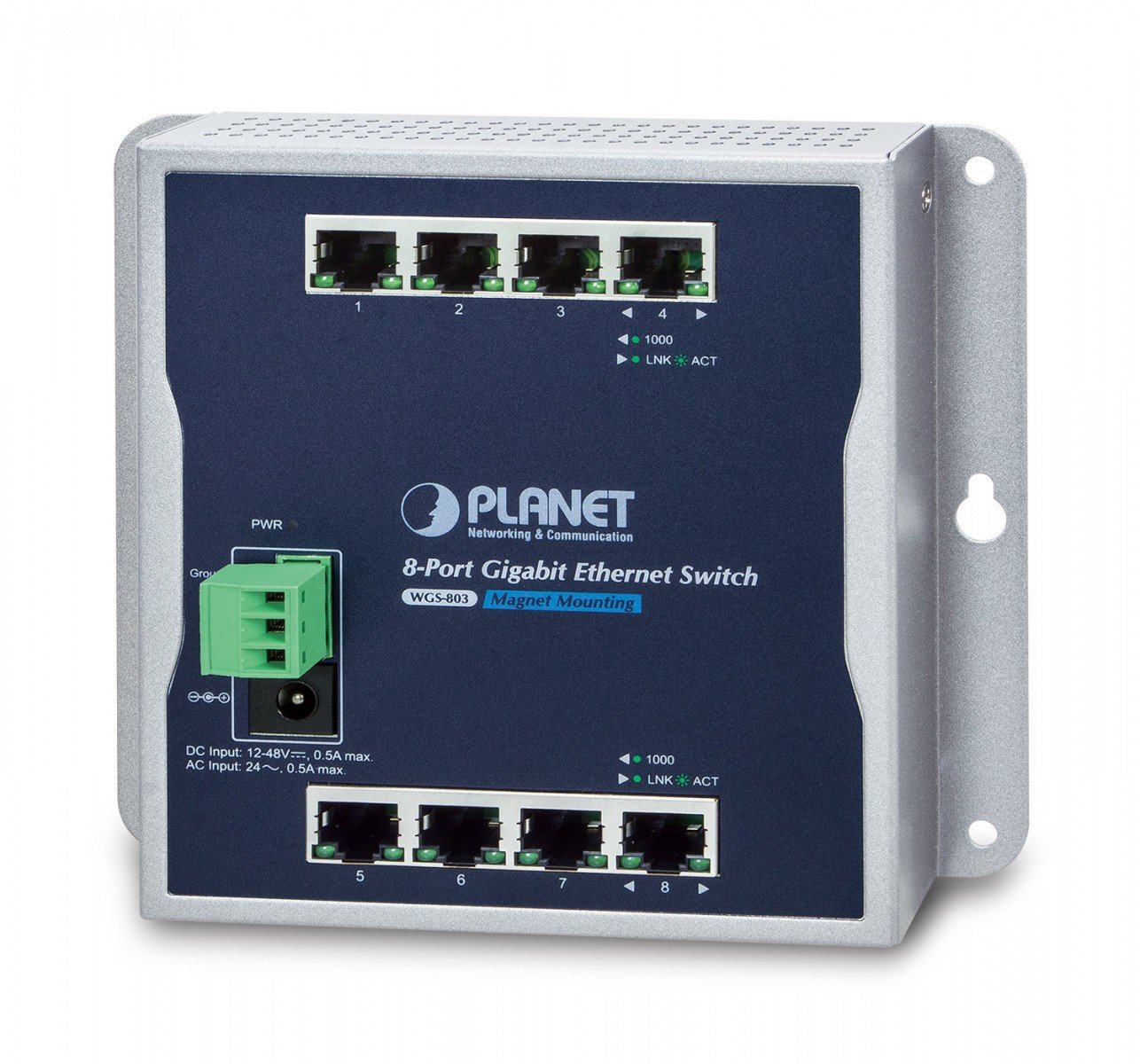 PLANET WGS-803 commutateur réseau Non-géré L2 Gigabit Ethernet (10/100/1000) Noir