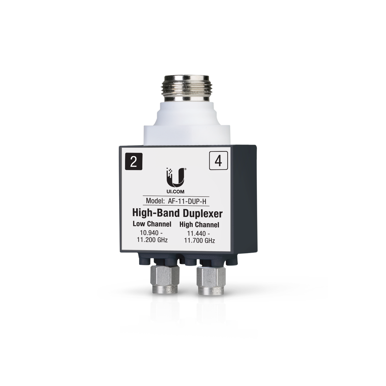 Ubiquiti Networks AF-11-DUP-H adaptateur de fibres optiques 1 piece(s) Noir, Argent, Blanc