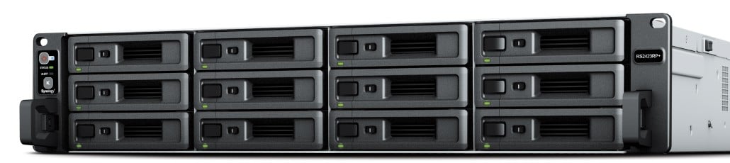 SYNOLOGY RS2423RP+ 12-BAY Rackstation AMD Ryzen Embedded V1780B QUAD CORE 8Go RAM HDD/SSD Only