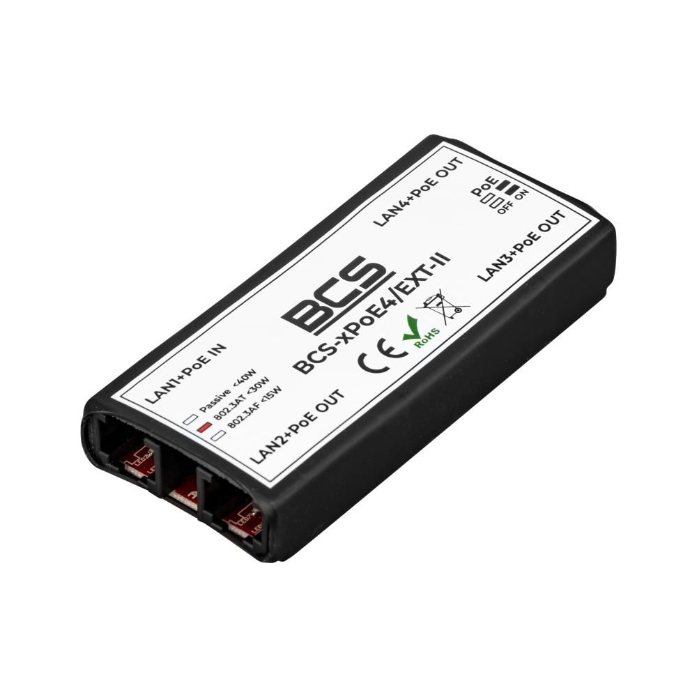 BCS BCS-xPoE4/EXT-II Extenseur PoE non géré pour réseau