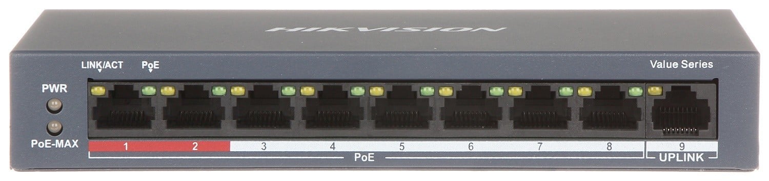 Hikvision DS-3E0109P-E/M(B) Commutateur PoE