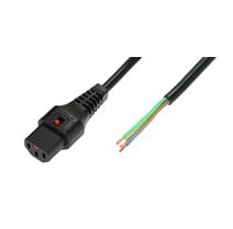 Câble d'alimentation OPEN/IEC C13 femelle droite 1m noir avec verrou IEC LOCK