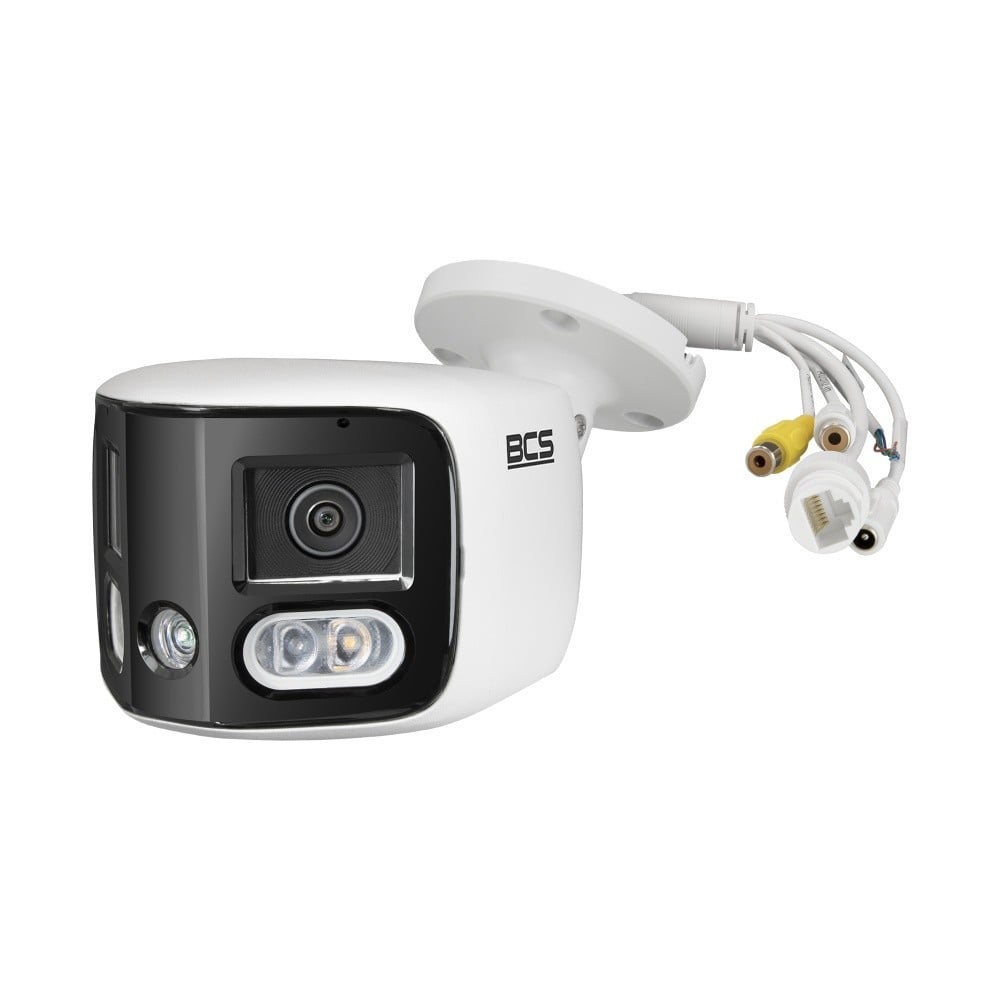 BCS BCS-L-PTIP2X4FCR2L2-Ai1 Caméra IP tubulaire 8MP avec vue panoramique et technologie NightColor