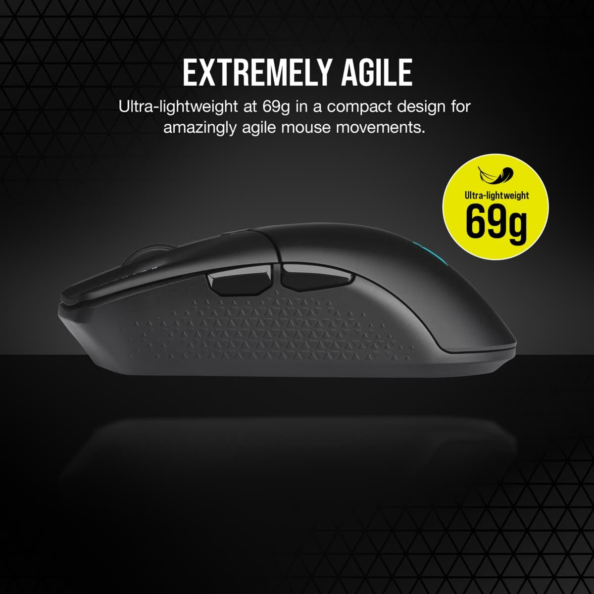 Corsair KATAR ELITE Wireless souris Gaming Droitier RF Wireless + Bluetooth + USB Type-A Optique 26000 DPI