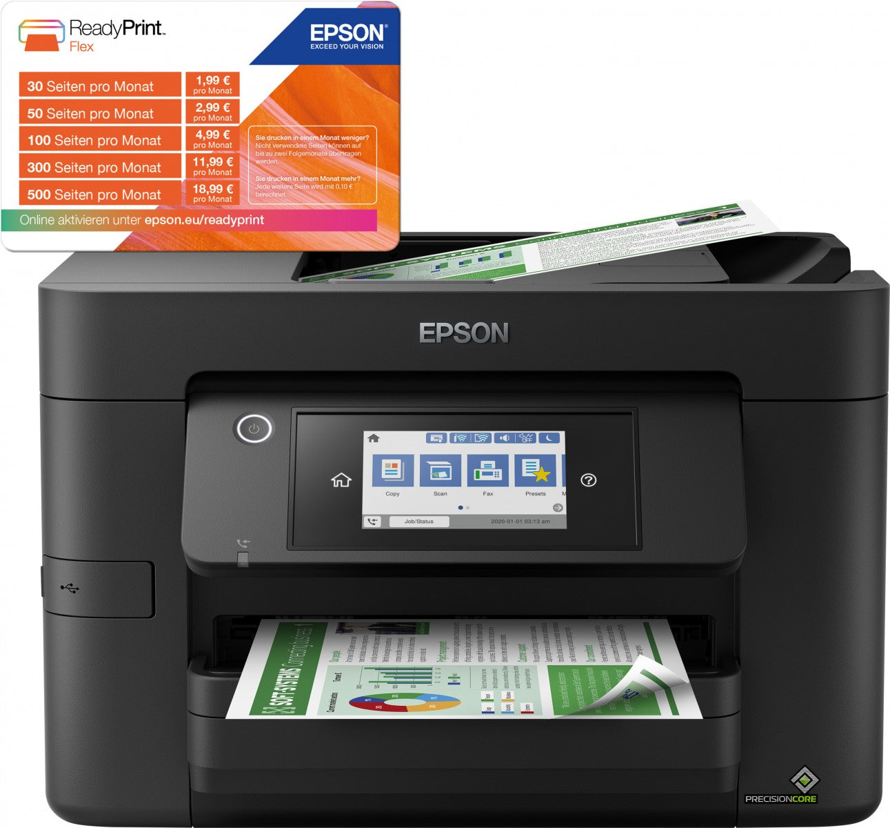 EPSON WorkForce Pro WF-4820DWF MFP colour ink-jet A4 210x297mm A4 25ppm print 250 sheets USB 2.0 LAN Wi-Fi USB host