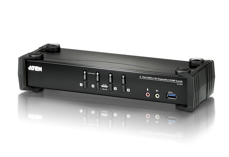 Aten CS1924 switch KVM DisplayPort/USB 3.0/Audio - 4 ports