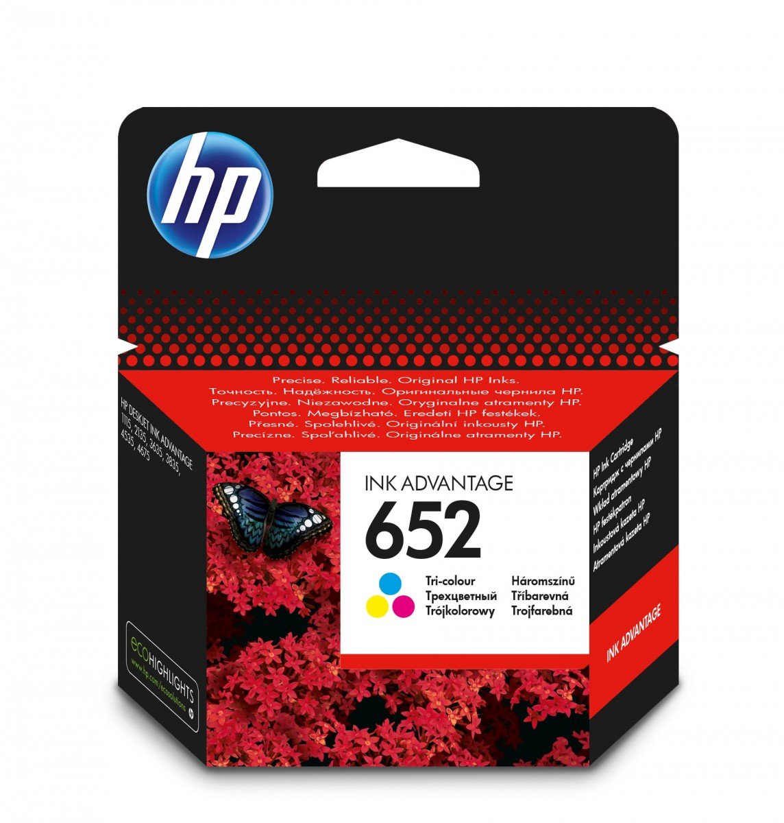HP 652 - Ink Cartridge Original - cyan, magenta, Yellow - 5 ml