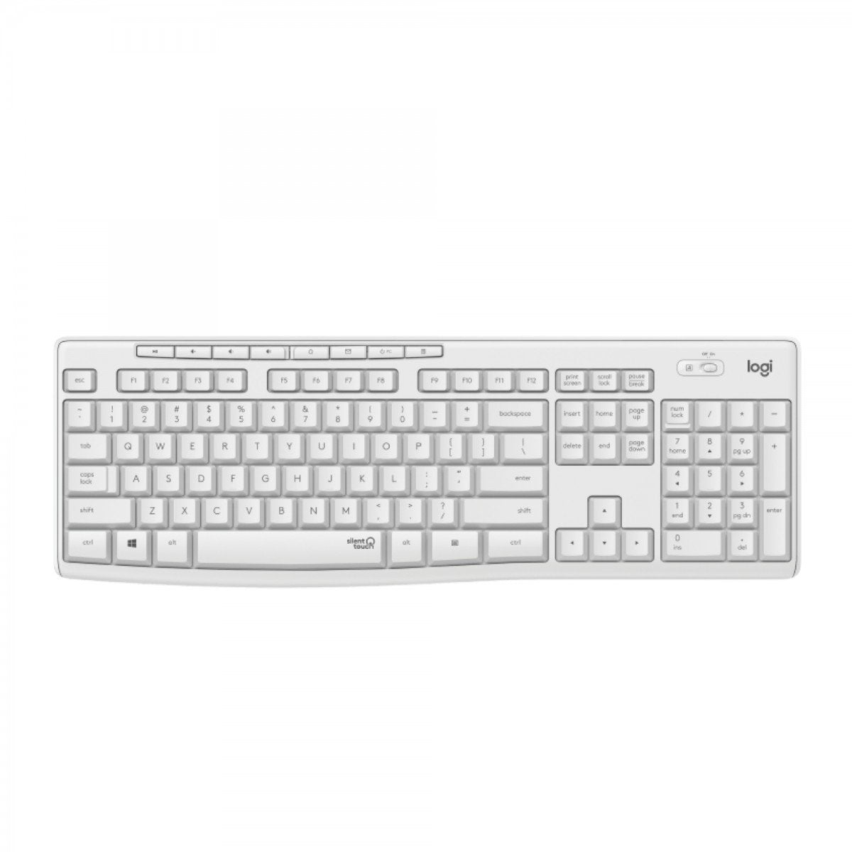 Logitech 920-009824 clavier Souris incluse Bureau RF sans fil QWERTY US International Blanc