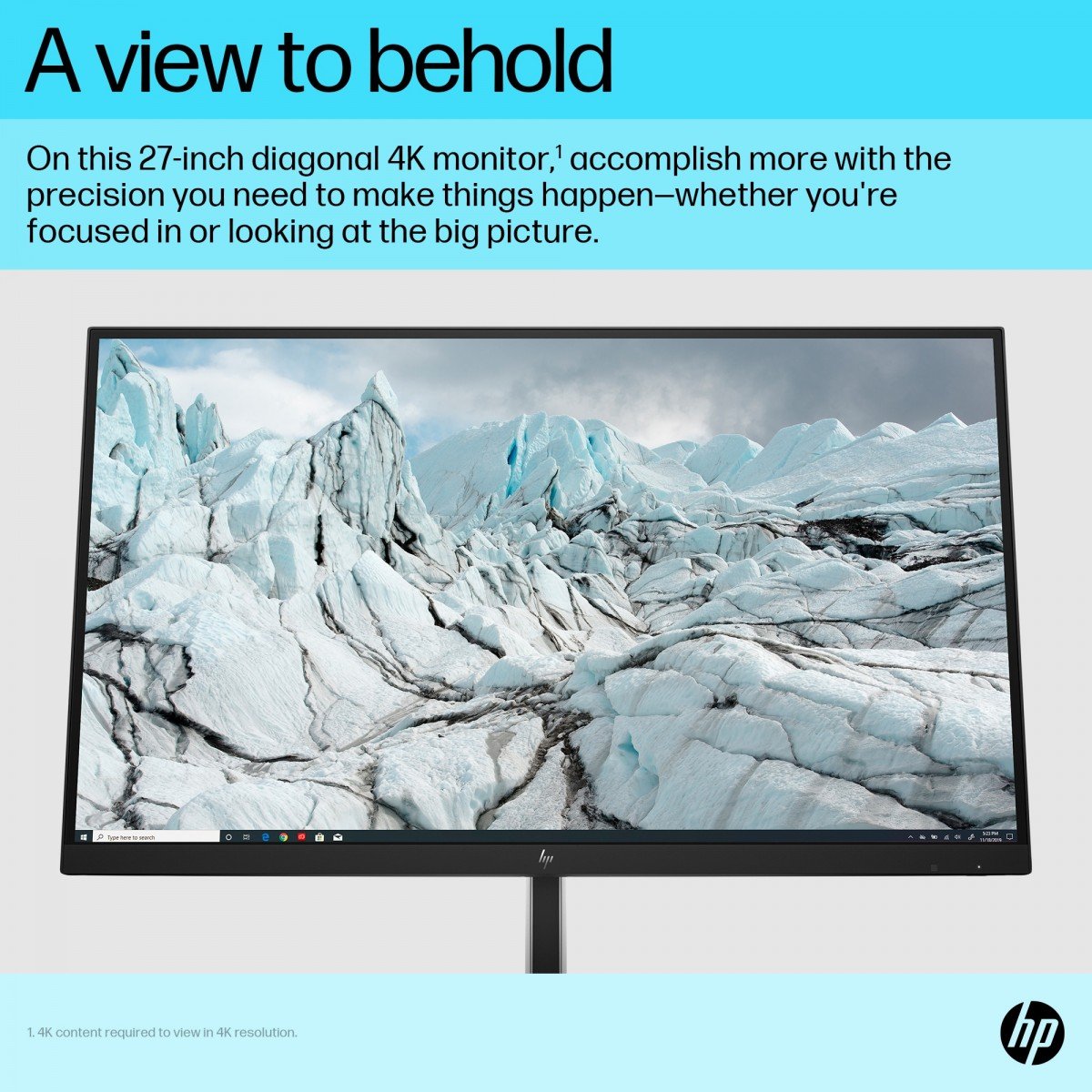 HP Écran 4K E27k G5 27p 4K UHD 3840x2160 HDMI USB-C DisplayPort