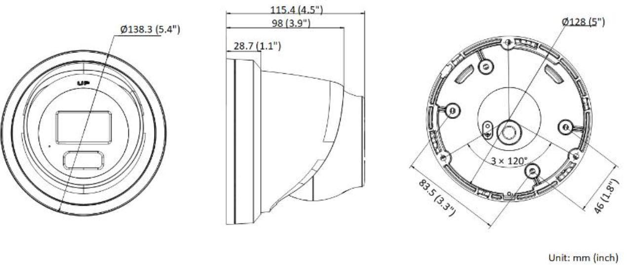 Hikvision DS-2CD2366G2H-IU(2.8mm)/NOIR Caméra réseau fixe turret 6 MP alimentée par Darkfighter