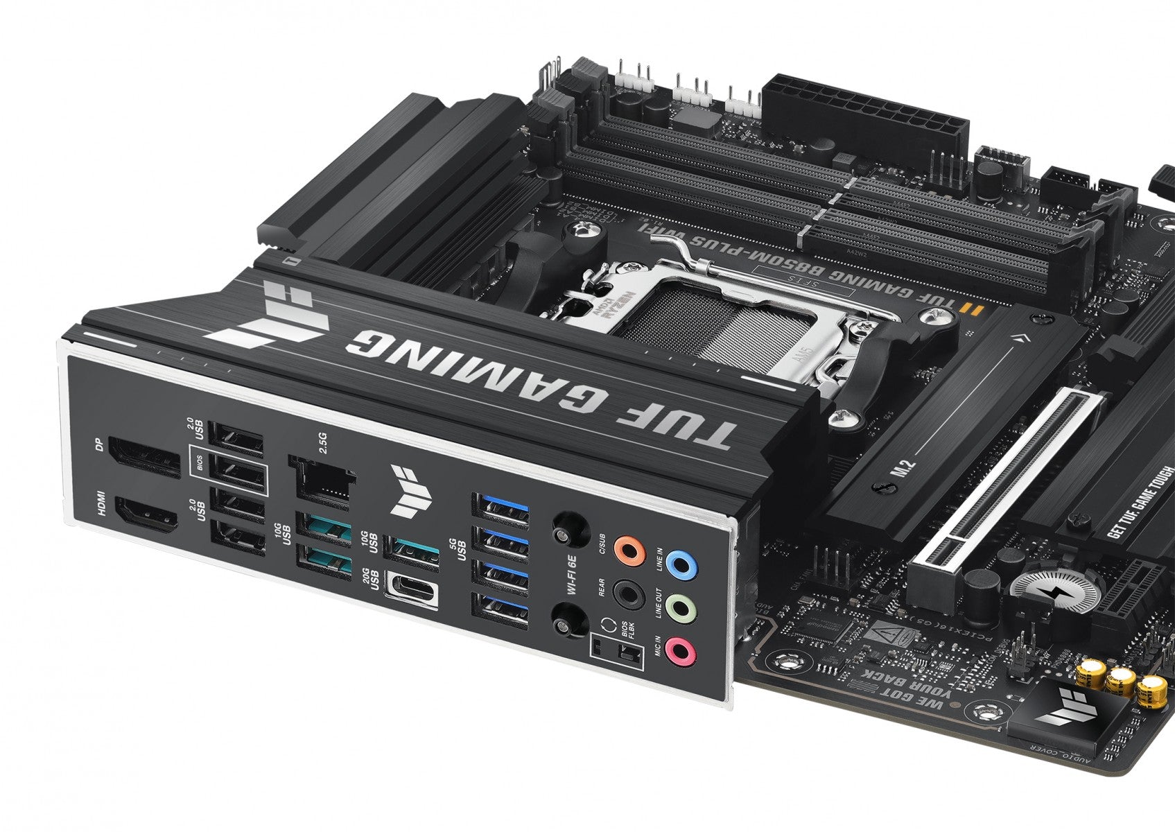 ASUS TUF GAMING B850M-PLUS WIFI AM5 DDR5 micro ATX MB 1xHDMI 1xDP 3xM.2 4xSATA