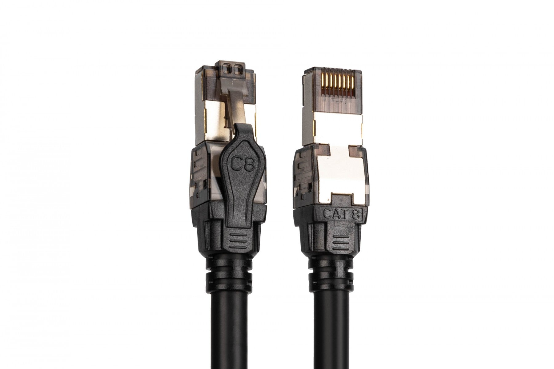 Câble de raccordement RJ45-RJ45, Cat. 8.1, S/FTP, AWG 24/7, LSOH, 2 m, noir