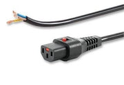 Câble d'alimentation OPEN/IEC C13 femelle droit 2m noir avec verrou IEC LOCK