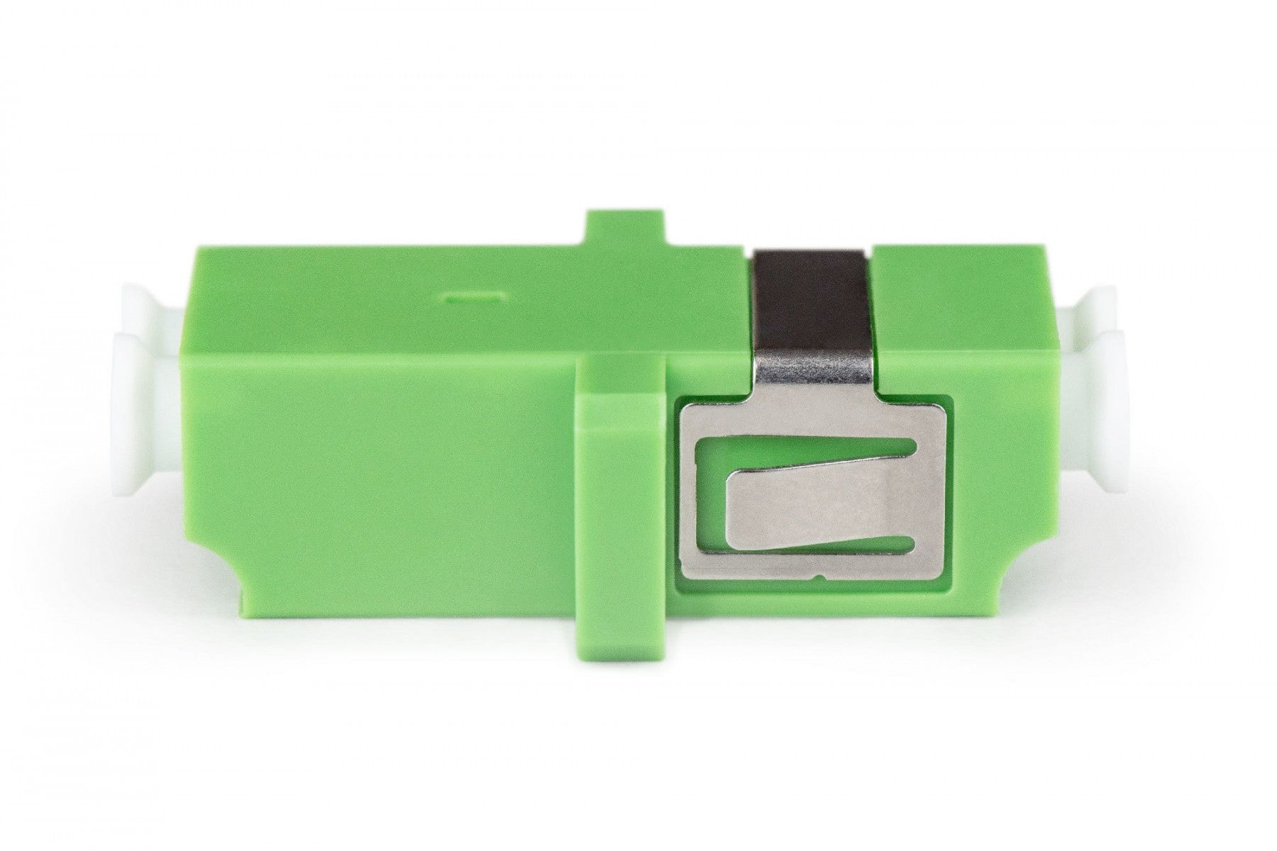 Adaptateur fibre optique LC APC/LC APC duplex, monomode OS2, manchon en céramique, vert