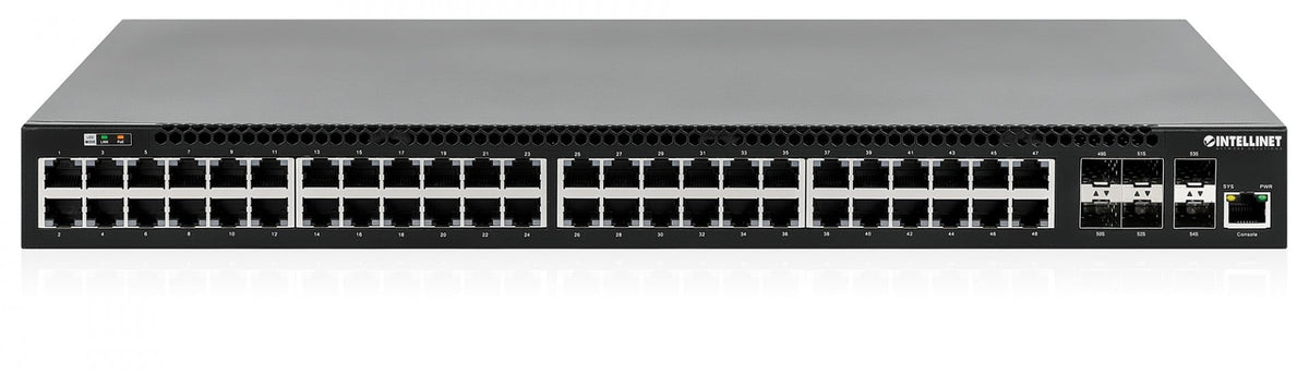 Intellinet 562041 commutateur réseau Géré Gigabit Ethernet (10/100/1000) Connexion Ethernet, supportant l'alimentation via ce port (PoE) Noir