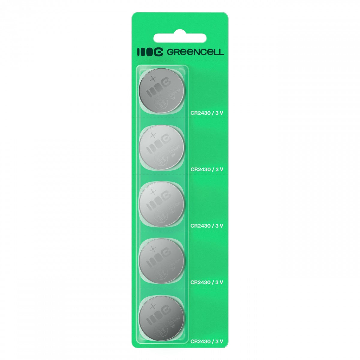 Green Cell X5CR2430 5x Pile bouton lithium CR2430 3V 290mAh