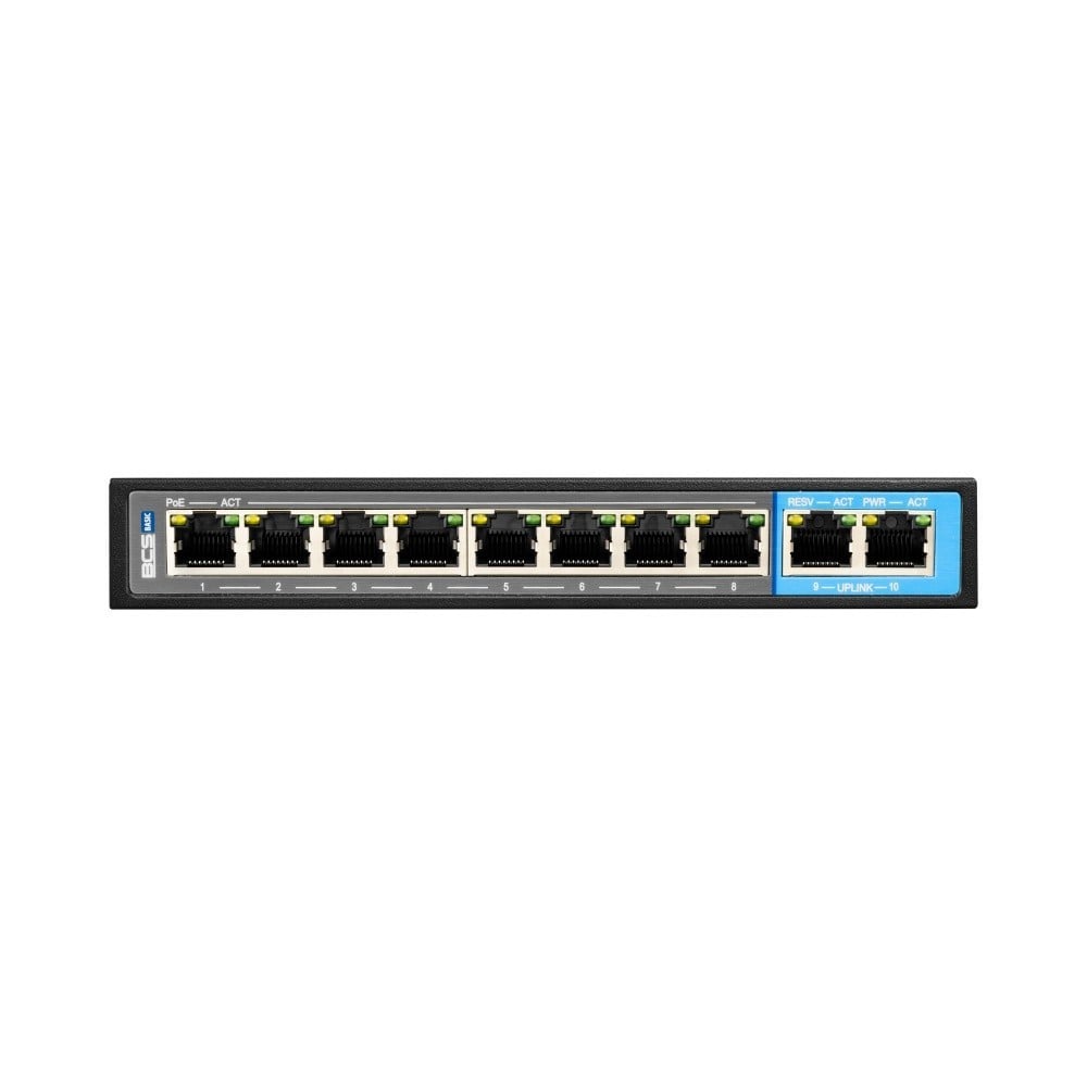 BCS BCS-B-SP08G02G Switch PoE 8 ports 1Gbps avec technologie exPoE