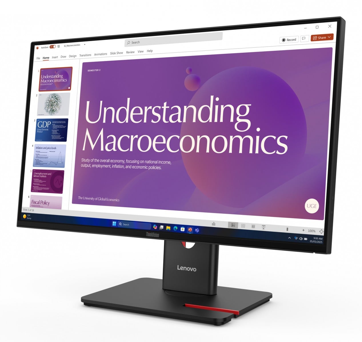 LENOVO ThinkVision T24d-40 LED Écran 24p 1920x1080 Full HD (1080p) 120Hz HDMI DisplayPort USB-C Dock 96W DaisyChain Spk