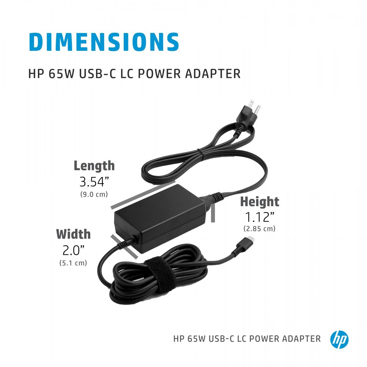 HP 65W USB-C LC Power Adapter EMEA - Euro plug
