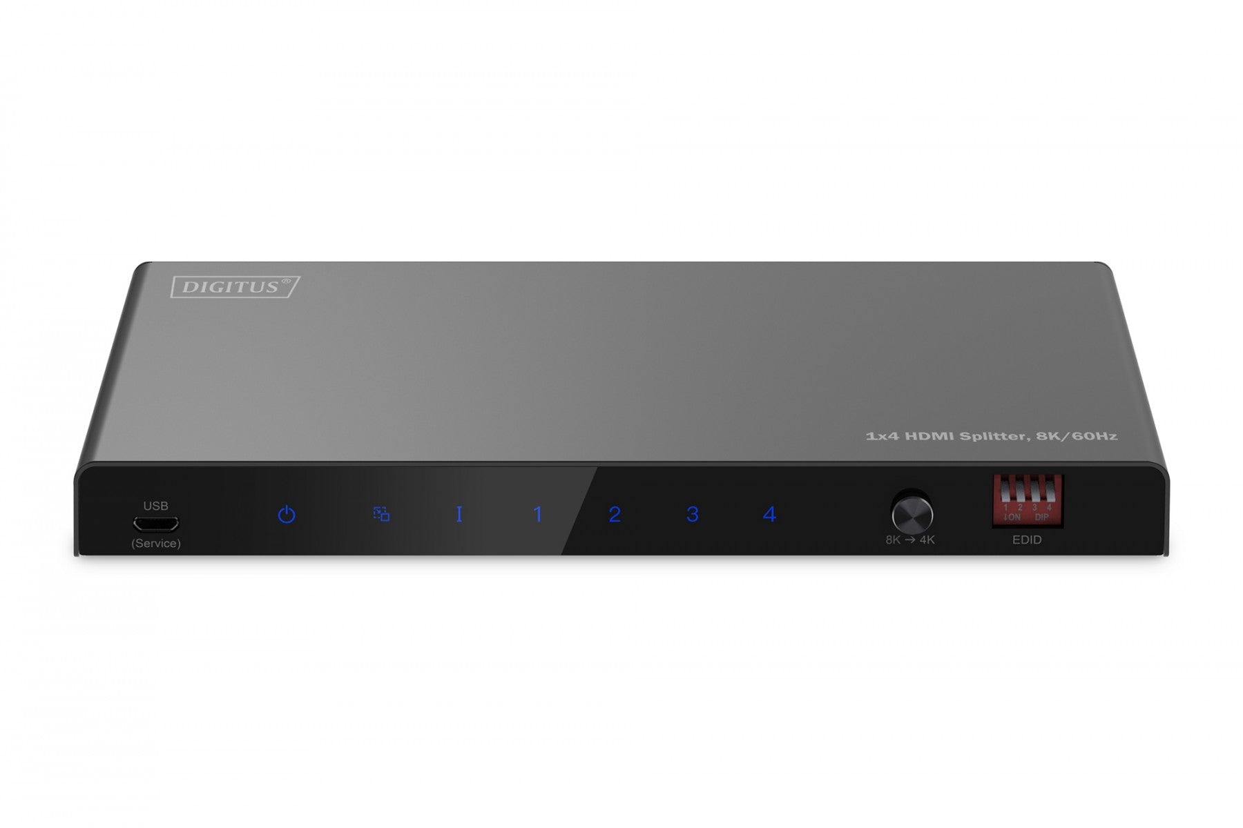 Répartiteur HDMI 1x4, 8K/60Hz (4:4:4) avec HDR, 48 Gbps, HDCP 2.3, Toslink/Stéréo, EDID