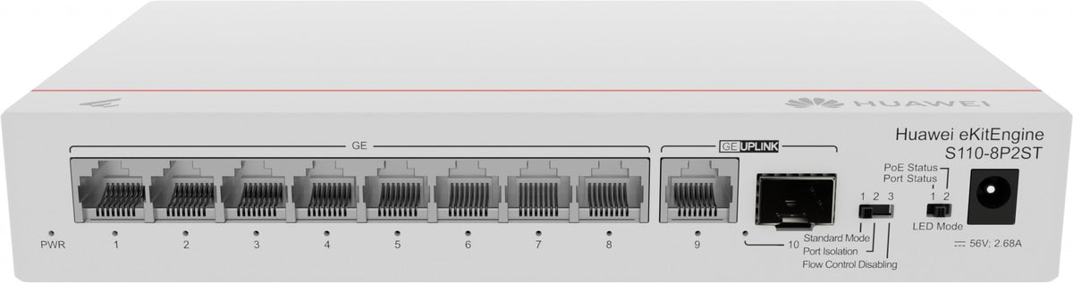 HUAWEI eKit Engine S110-8P2ST Switch 9 ports Gigabit dont 8 PoE+ & 1 SFP