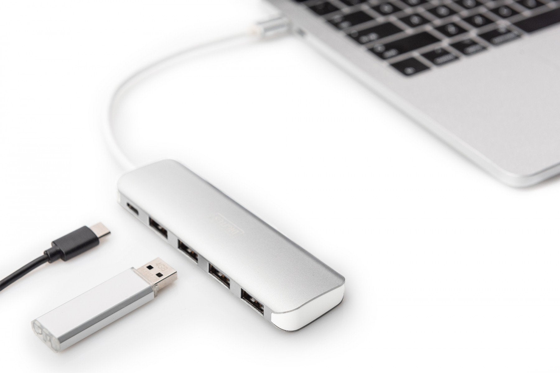 Digitus DA-70242-1 hub & concentrateur USB 3.2 Gen 1 (3.1 Gen 1) Type-C 5000 Mbit/s Argent