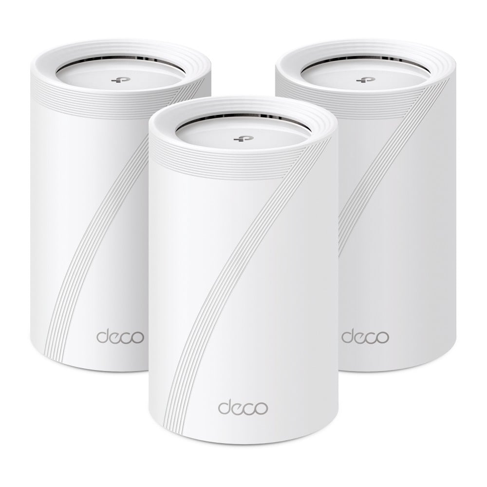 TP-LINK BE9300 Whole Home Mesh Wi-Fi 7 System Tri-Band 574Mbps at 2.4GHz + 2880Mbps at 5GHz + 5760Mbps at 6GHz Internal Antenna