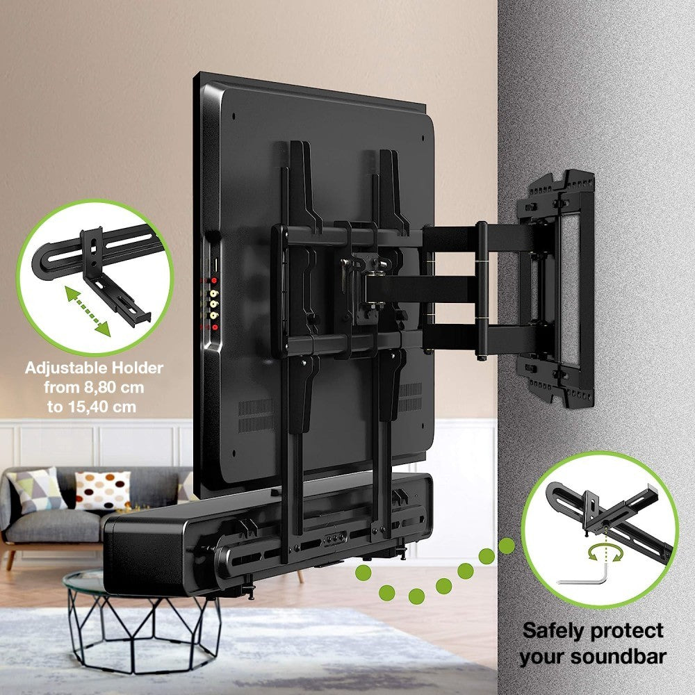 Support mural Techly ICA-SP-SB06 ou support VESA pour téléviseur pour haut-parleur Soundbar réglable