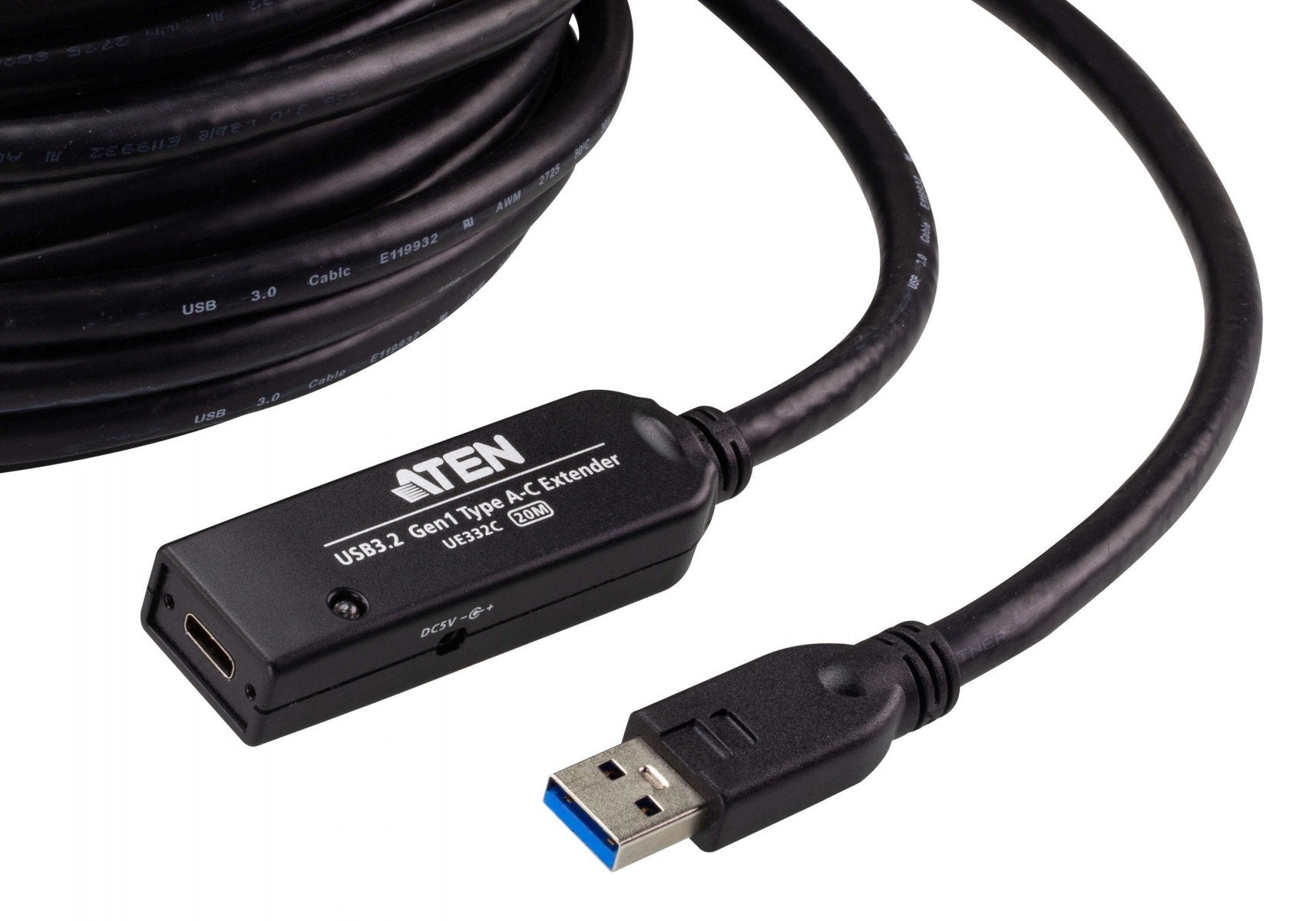ATEN UE332C-AT-G câble USB USB 3.2 Gen 1 (3.1 Gen 1) USB A USB C 5 Gbit/s Noir