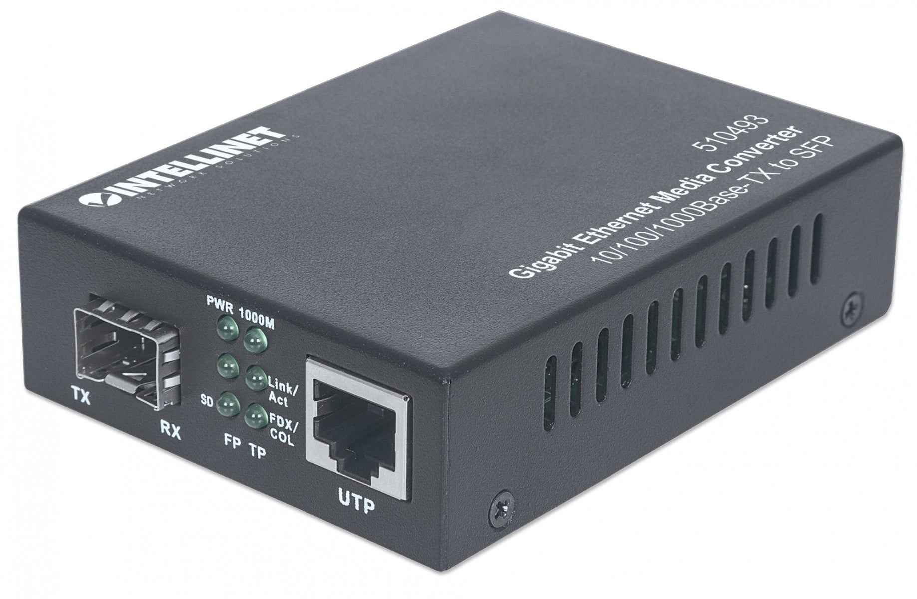 Intellinet 510493 convertisseur de support réseau 1000 Mbit/s Noir