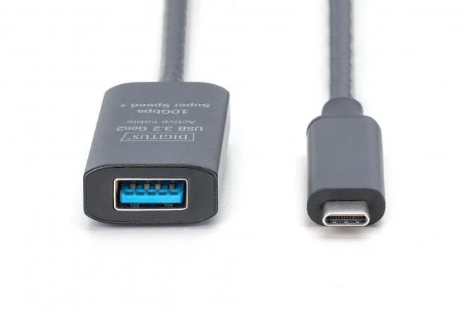 Câble d'extension actif, USB 3.2 Gen2, 10Gbps, USB-C - USB-A, 5m