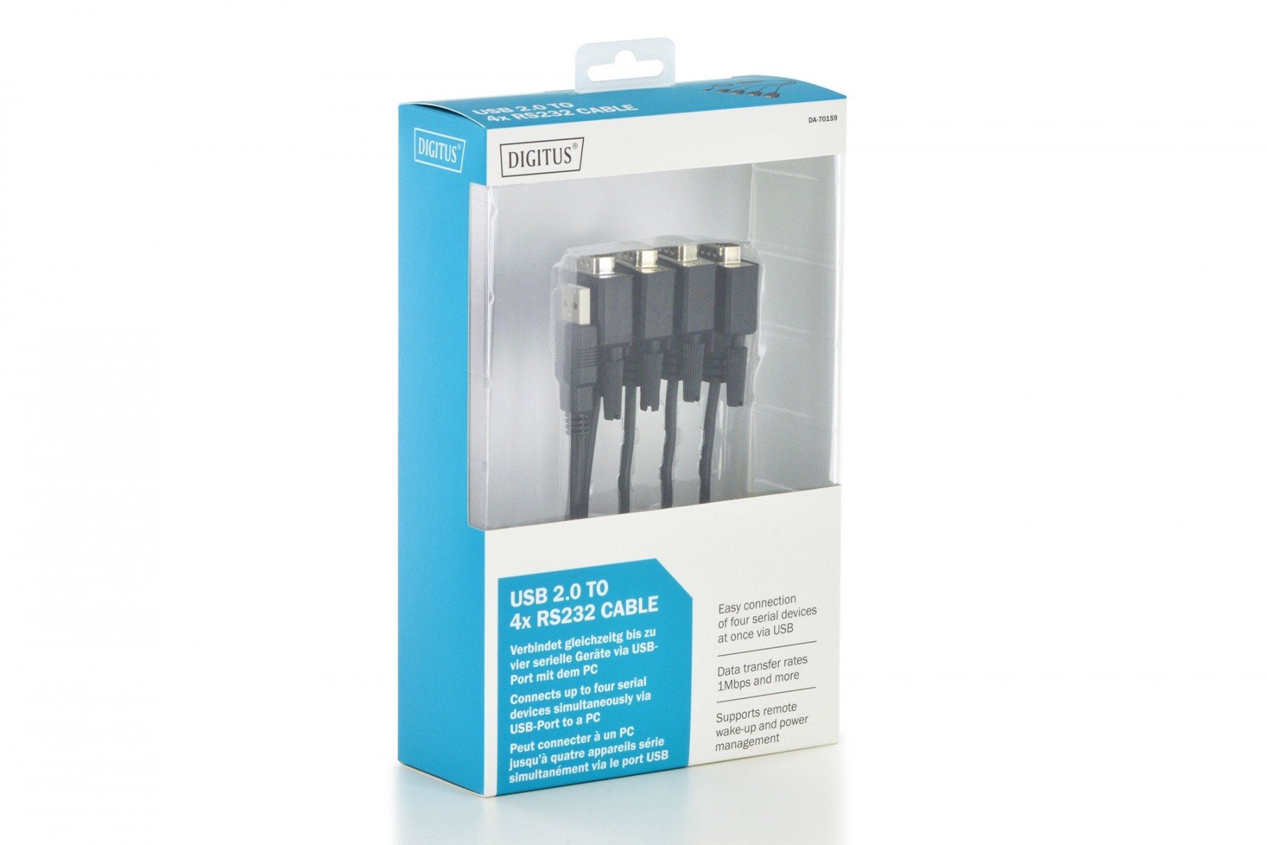 Digitus DA-70159 câble Série Noir 1,5 m USB Type-A DB-9